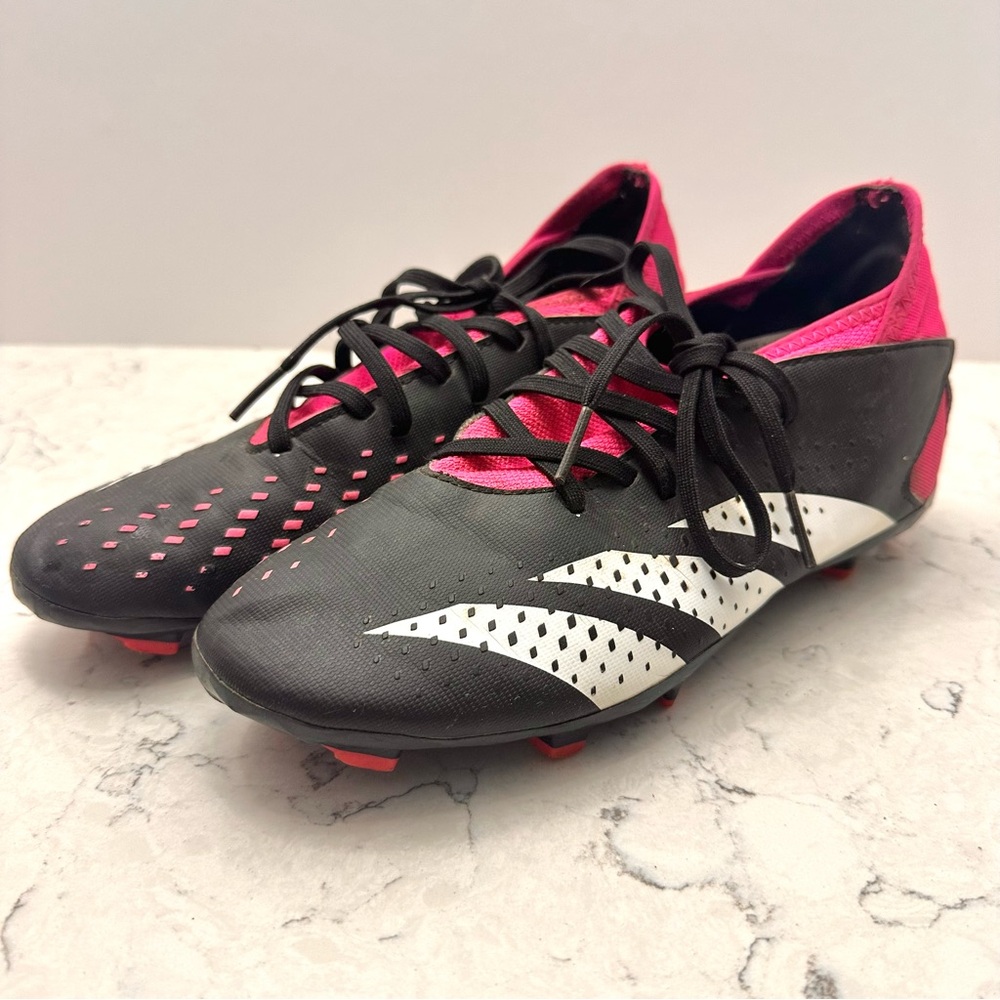 Adidas Predator Accuracy 1 FG Girls Size 5.5 Black Pink Soccer Cleats Boots